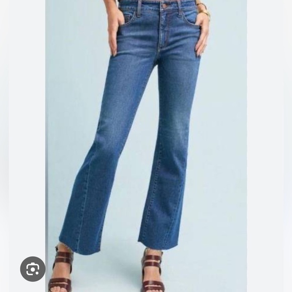 Anthropologie Pilcro High Rise Flare Jeans Raw Hem Size 30 - Picture 2 of 13